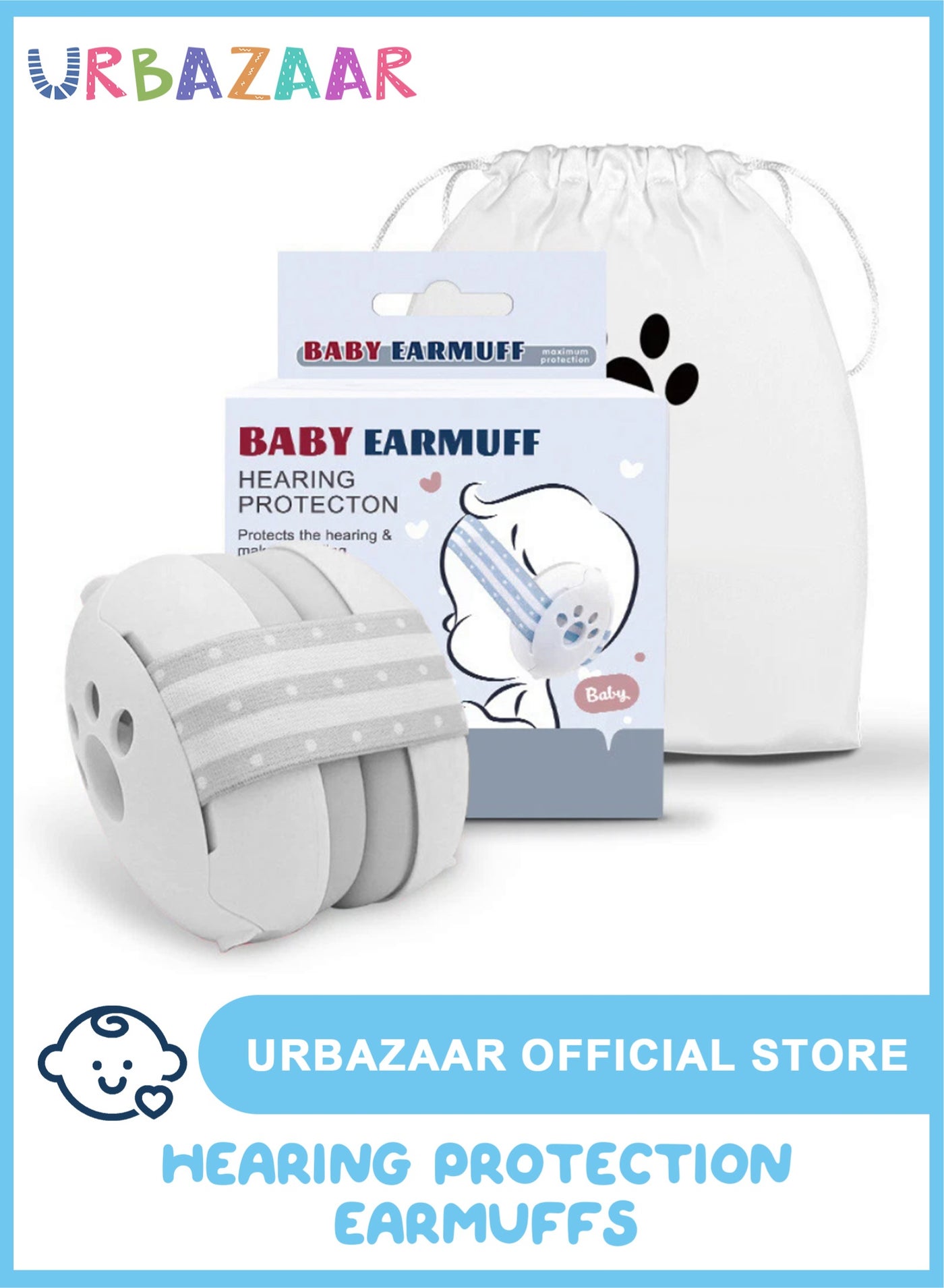 Baby EarMuffs, Noise cancelling Headphones for Newborns, Infants & Toddlers (0-36 Months) | Hearing Protection for Sleeping, Travel, Concerts, Fireworks & Loud Noise Environments